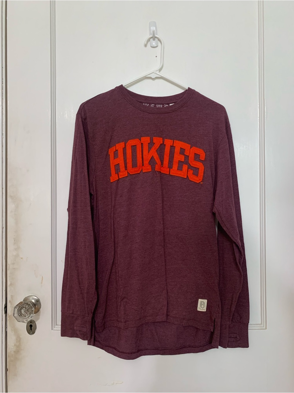 NWOT Womens Long-Sleeve Hokies Graphic Tee - Maroon